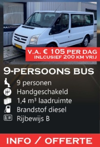 9-persoons bus wit C